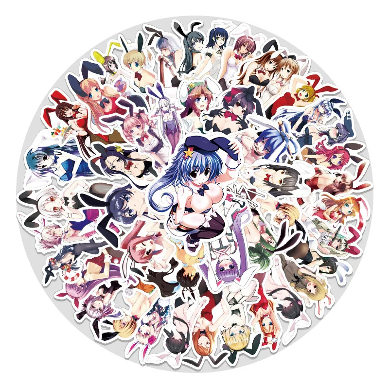 

61PCS Sexy Beautiful Girl Zhang Bunny Girl Graffiti Refrigerator Computer Phone Water Cup Decoration Sticker