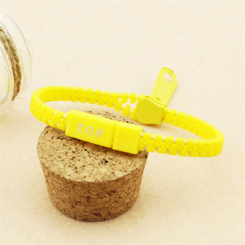 

Kpop Bigbang TOP T.O.P Zipper Bracelet For Women Office Antistress Fidget Bracelet Femme Jewelry Friends Gift Pulseras
