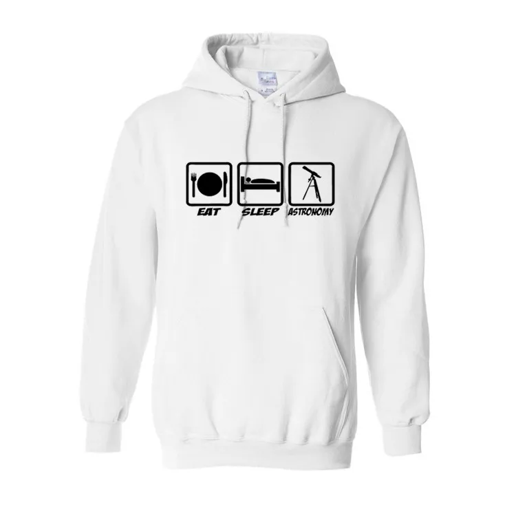 

new drop shipping fashion hoody EAT SLEEP ASTRONOMY UFO style clothes mens autumn streetwear