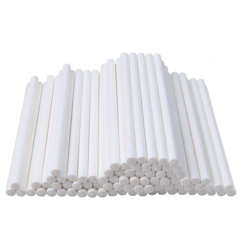 

100PCS Paper Lollipops Sticks Multifunctional Cake Pop Sticks Chocolate Sticks Food Grade Plastic Sucker Tubes Sticks