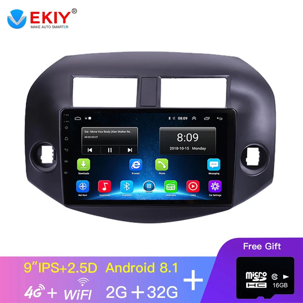 Автомобильный dvd плеер EKIY 9 ''ips Gps для мультимедиа Toyota RAV4 2005 2013 автомобильный Dvd
