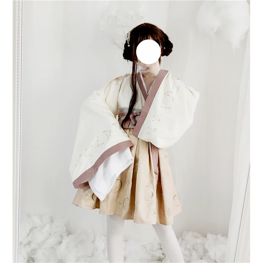 Комплект кимоно в японском стиле для женщин кавайное традиционное уличное