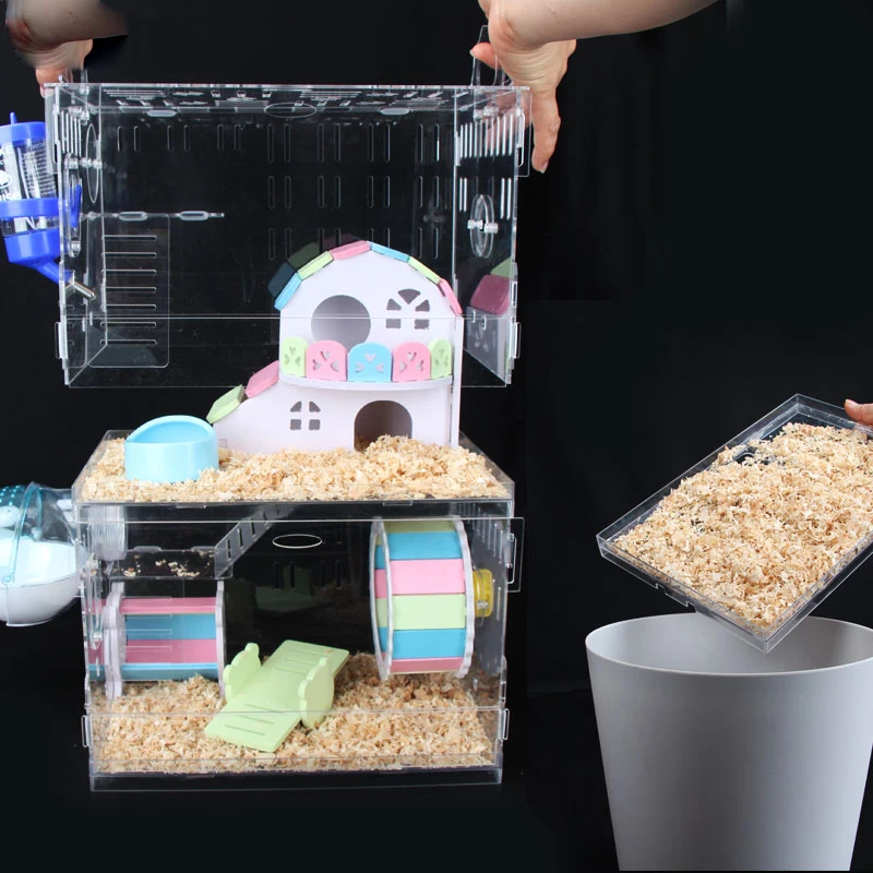 Поднос стиль хомяк дом акриловый двухслойный большой вилла посылка морская