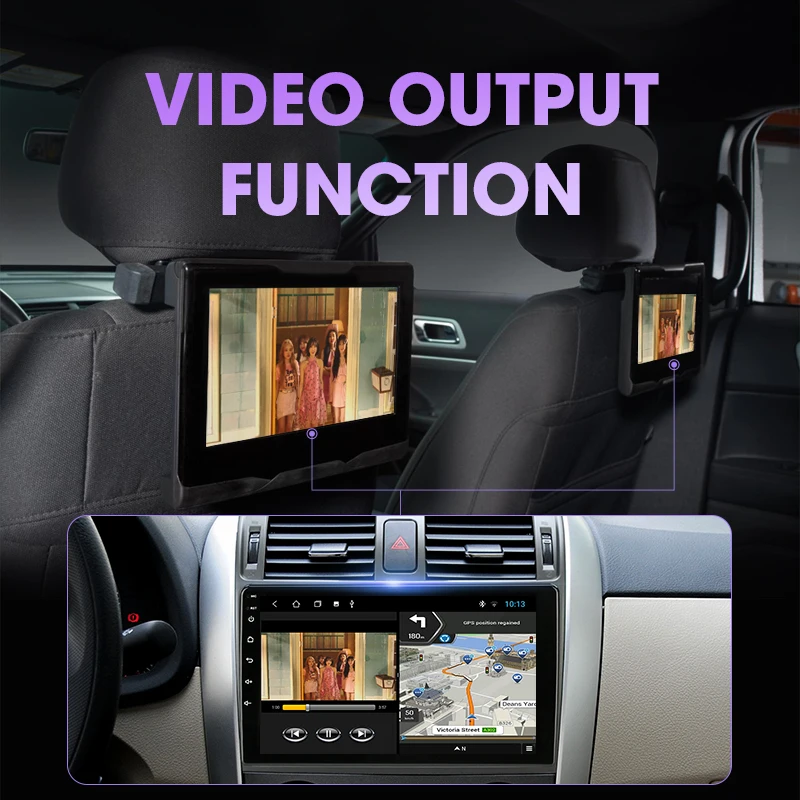 Jansite 9 &quotавтомобильное радио Android 0 для Toyota Corolla 2006 2013 Сплит экран Multimidia видеоплеер