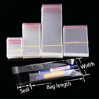 Прозрачные самозапечатывающиеся пластиковые пакеты для ювелирных изделий, подарочная упаковка, самоклеящиеся конфеты для печенья, 200 шт.