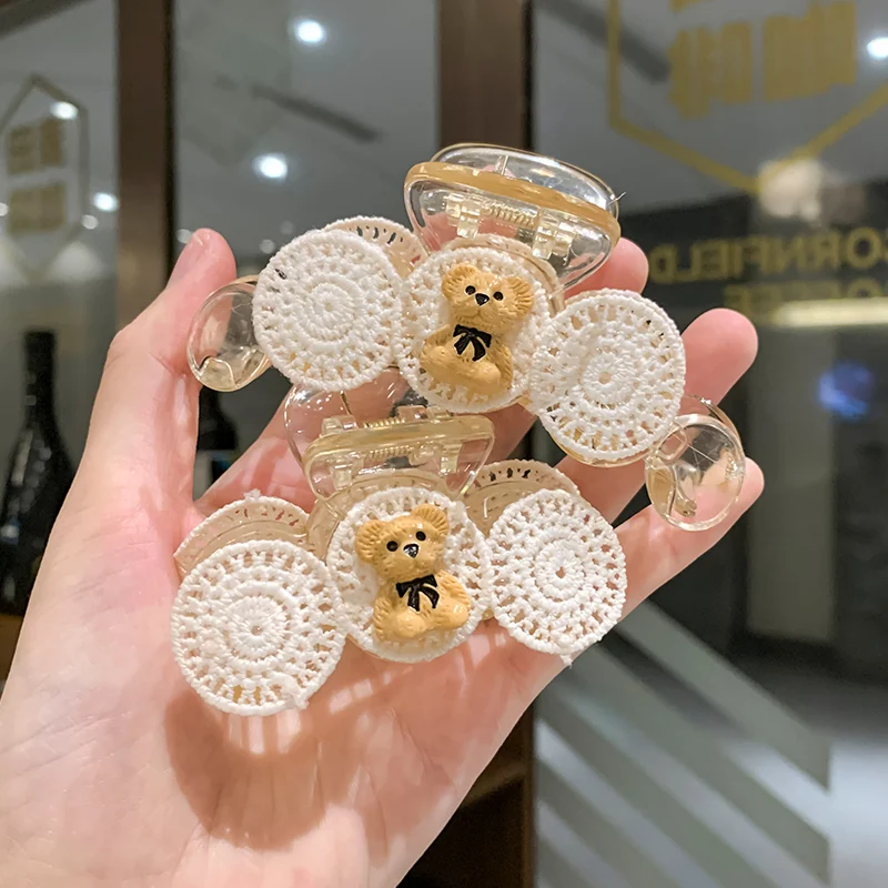 

Корейский милый шпильки с медвежонком заколка для волос в виде акулы прозрачная заколка-труба шпилька элегантные аксессуары для волос для ...