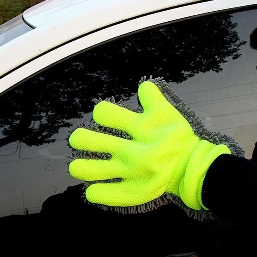 Перчатки для ухода за автомобилем с 5 пальцами инструменты удаления пыли два