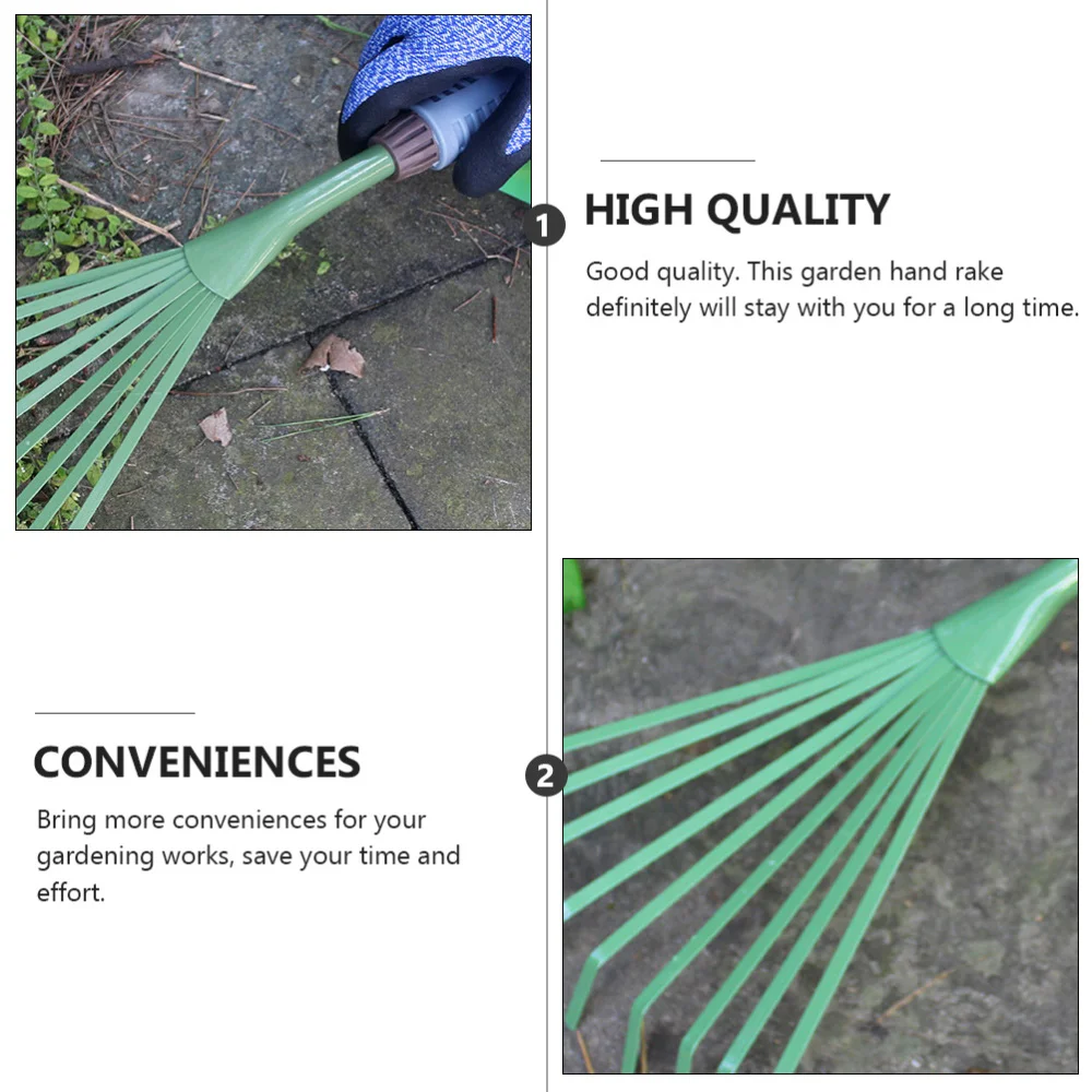 

2Pcs Heavy Duty Gardening Hand Rake Claw Rake Cultivator with Ergonomic Grip