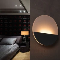 Modern Concise Led Wall Lamp Bedside Lamp A Living Room Study Bedroom Aisle Energy-saving Lamp Second Light. Round