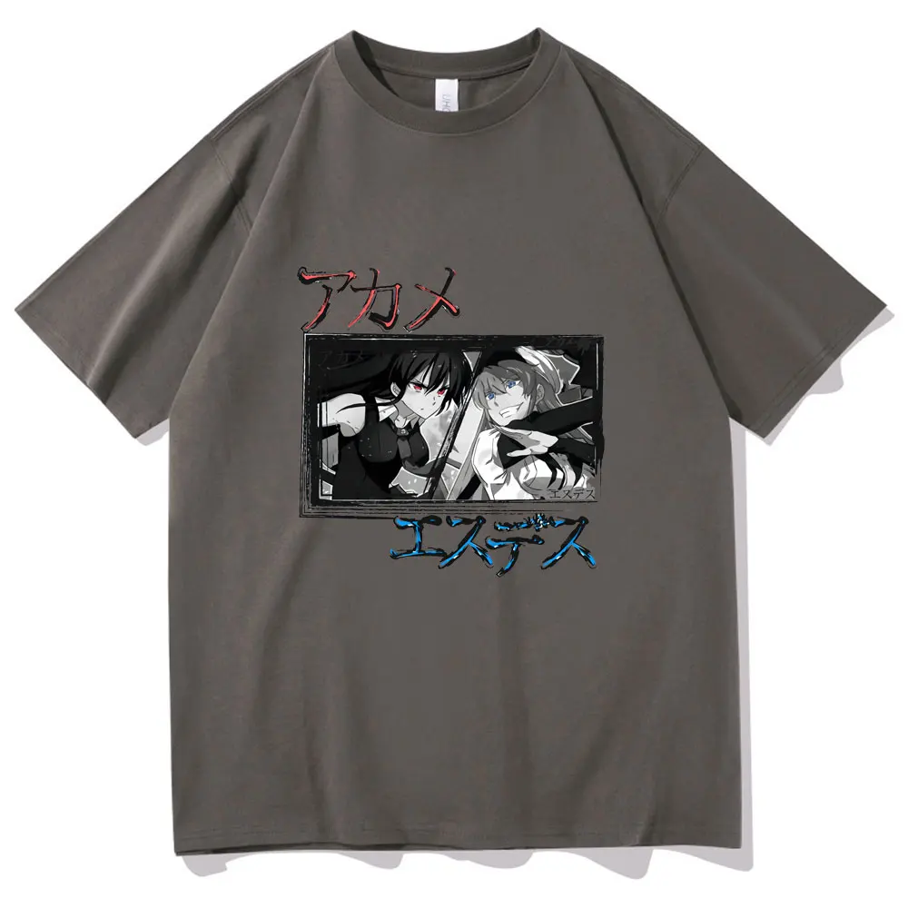 

2021 Brand New Hot Sale Japan Anime Akame Ga Kill Print Tshirt Summer Men Women Funny Cartoon T Shirt Unisex Harajuku Loose Tee