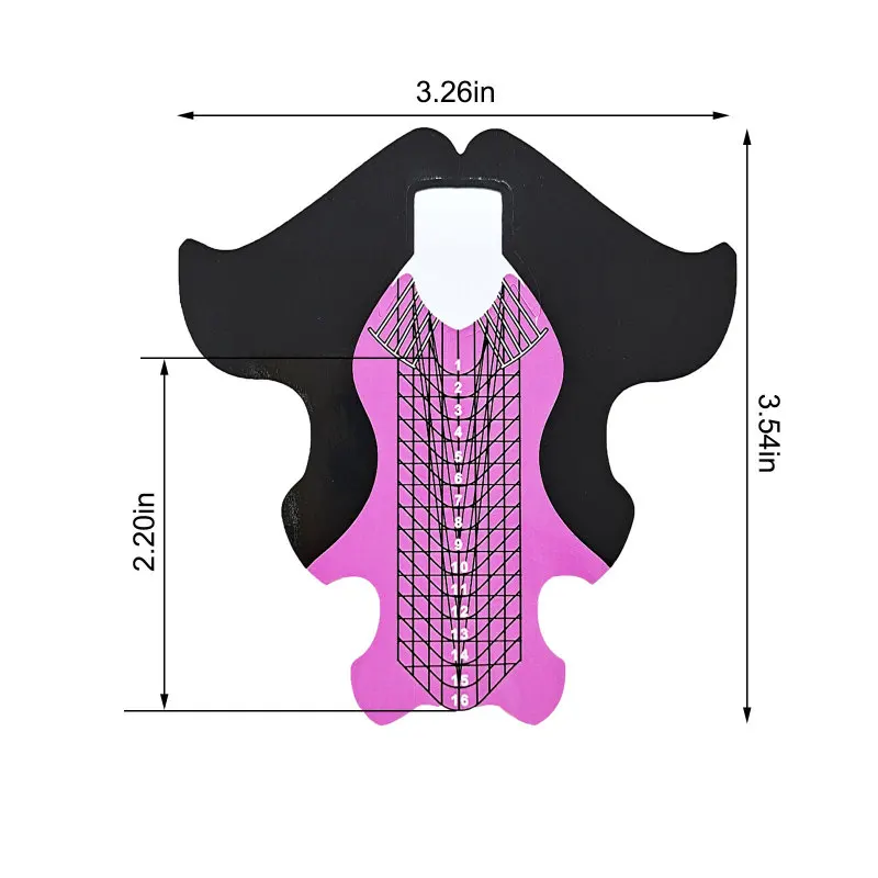 

100pcs Square Rhombus Stiletto Shape Forms French Self Adhesive Nail Form Sticker Guide Gel Acrylic Tips Extension Curve