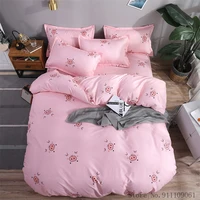 home textile king full size bedding set cute pink piggy pattern duvet cover sheet pillowcase children adult bedclothes 34pcs
