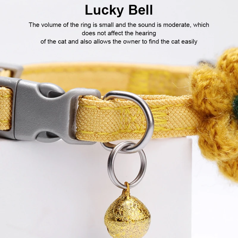 

Pet Supplies Cat Collar With Bell Adjustable Buckle Collar Six Petaled Flower Bow Cat Collar For Small Dog Cat Pets Dropship