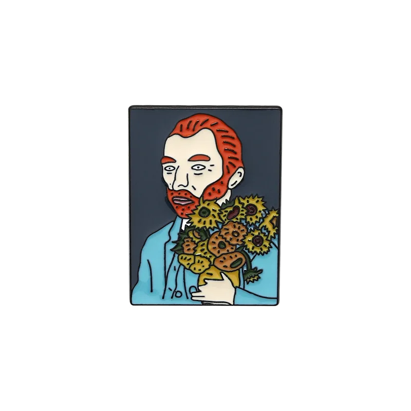 

Creative Brooches Cartoon Oil Painting Cartoon Version Pin Badge Fashion Backpack Lapel Pins Jewelry Gift