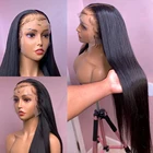 13x 4 парики из человеческих волос на сетке спереди, бразильские прямые волосы Remy 28, 30 дюймов, 4x4, 5x5, прозрачный парик на сетке для женщин