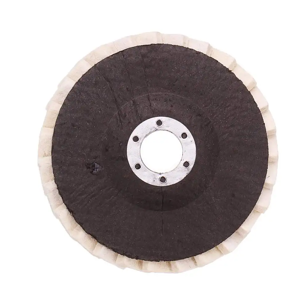 130 мм Stianless Сталь шерстяного фетра с клапаном полировального круга дисковая