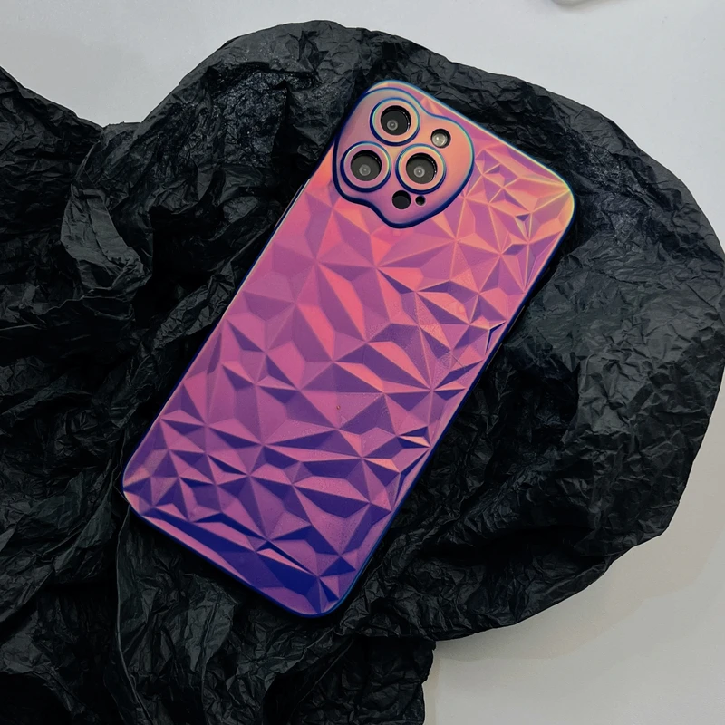 

3D Luxury Bling Glitter Laser Diamond Texture Phone Case For iPhone 11 Cover For iPhone 11 12 13 Pro Max Soft Silicone Cover