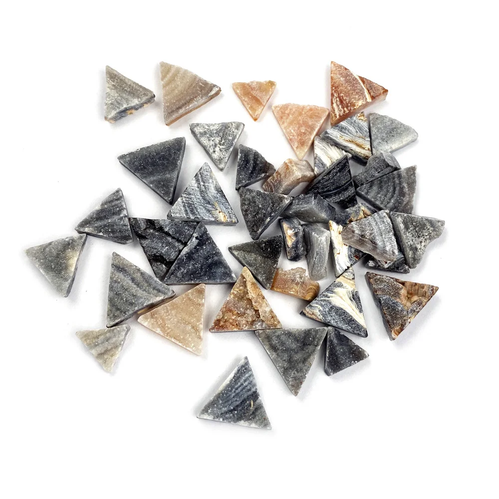 Бусины из натурального агата кабошона треугольной формы без отверстий для