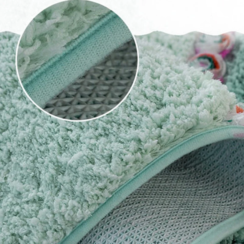 Цветочным узором большой анти скольжения Ванная комната коврик мягкий Обеденная