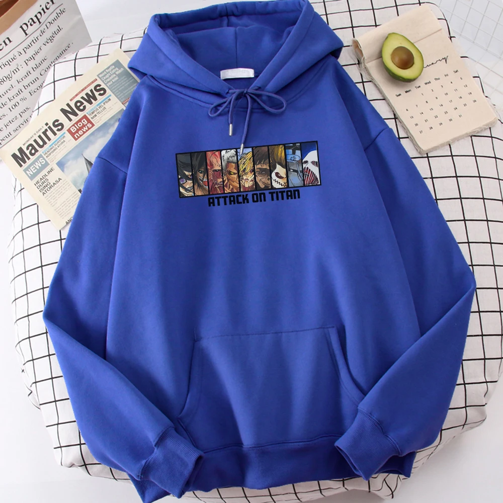 

Hot Sale Warm Casual Male Hoodies Anime Attack On Titan Printing Sportwear Thick Fashion Men Hoody Large Size Fashion Hooded