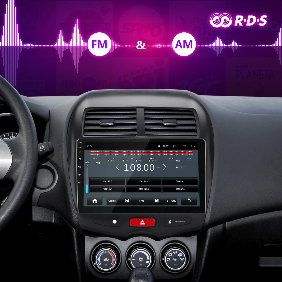Jansite 1" 4G автомобильное радио для Mitsubishi ASX 2010- RDS Wifi Авторадио Android ips сенсорный экран Bluetooth плееры с рамкой