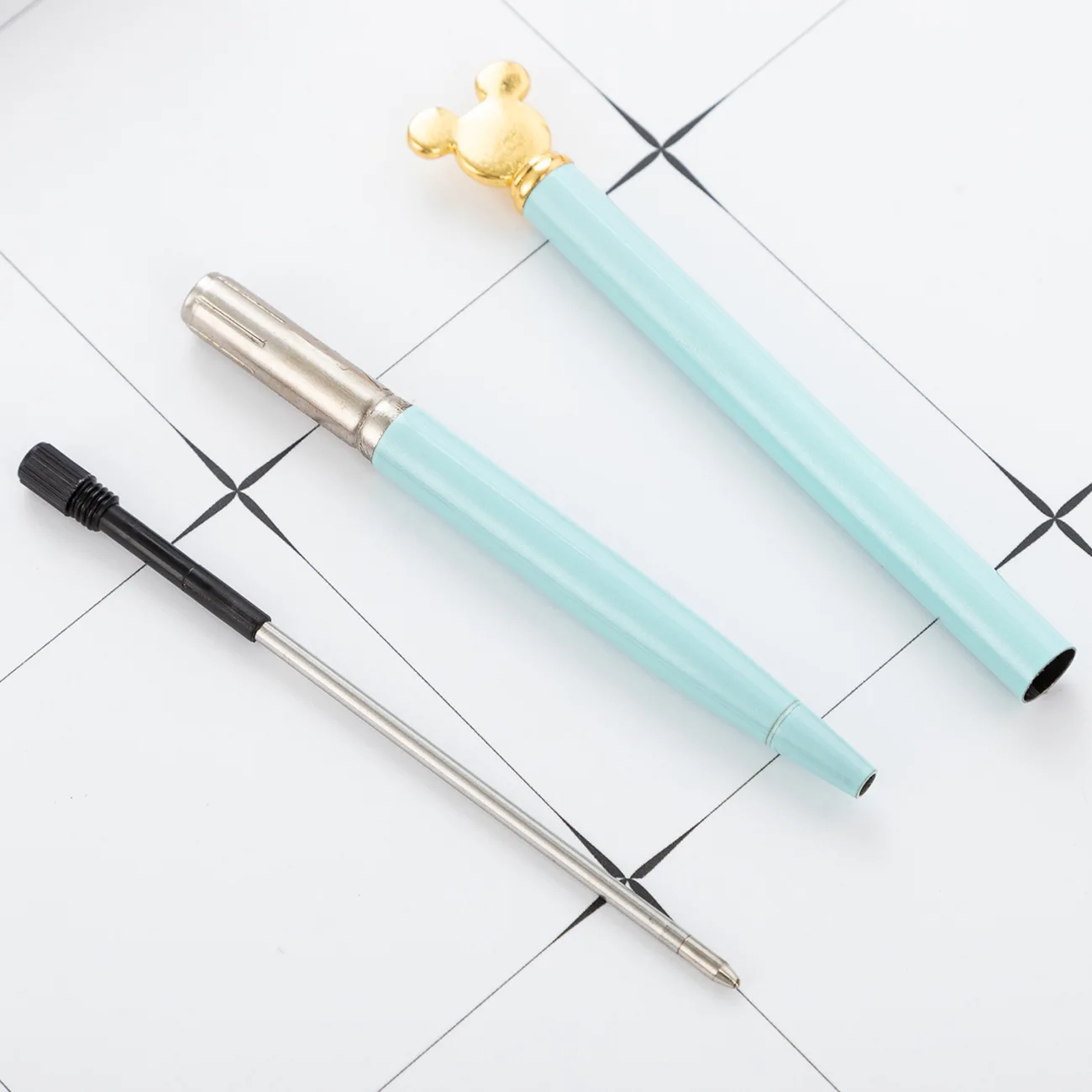 Металлические шариковые ручки с мультяшным медведем роскошные для письма