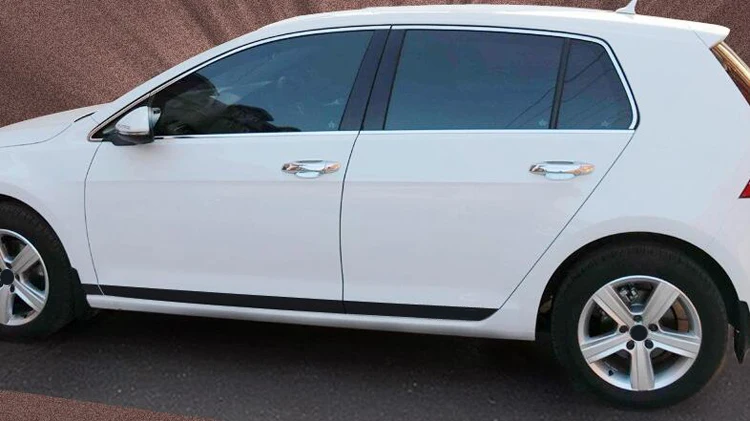 Наклейка на дверь автомобиля боковая юбка наклейка черное углеродное волокно