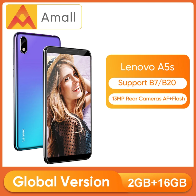 Lenovo A5s A5 s L05 глобальная версия 2 Гб ОЗУ 16 ПЗУ сотовый телефон MTK6761 четырехъядерный 5