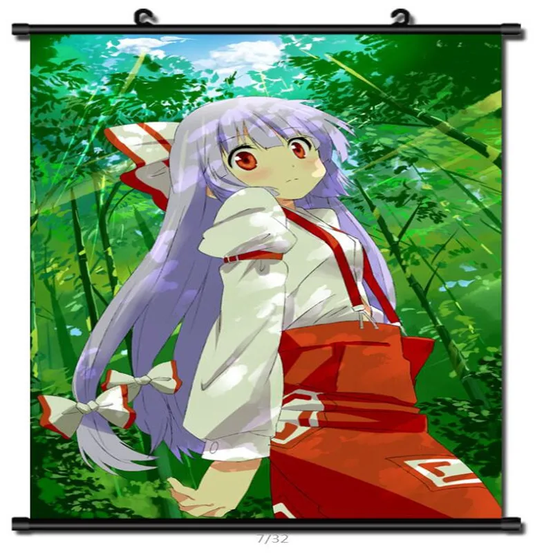 Японские декоративные картины аниме проект TouHou непроницаемый ночной Fujiwara no Mokou