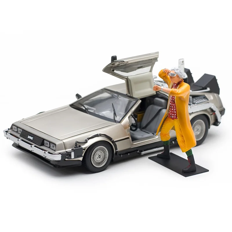 

1/18 Back To The Future The Second-generation Flying Car Model Can Be Used with Doll Collection Ornaments