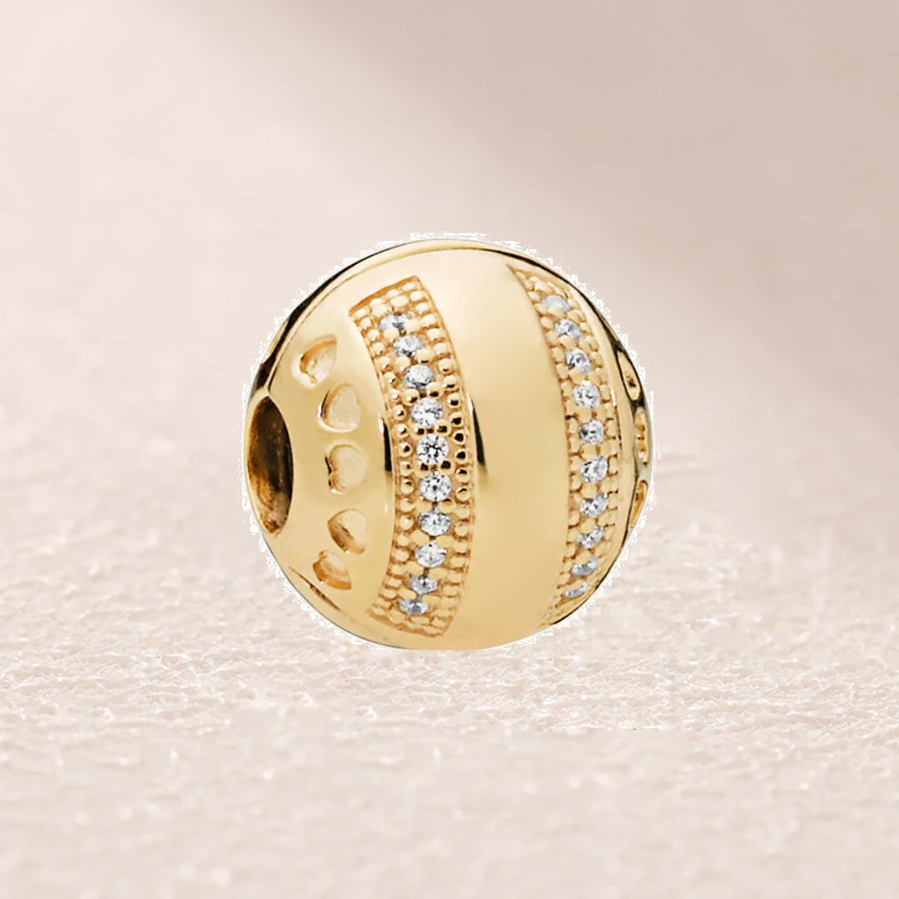 

767433CZ SHINE LOGO HEARTS CLIP