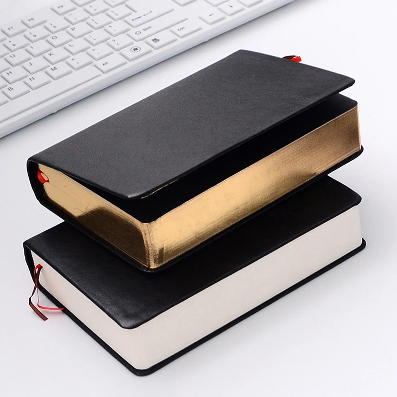 

Retro Leather Notebook Thick Paper Bible Diary Book Notepad New Blank Weekly Plan Writing Notebooks Office School Supplies