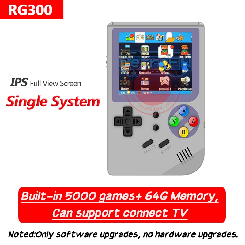 

ANBERNIC RG300 NEW SOFTWARE Version 2.2 Retro Games player Video game TV 5000 GAMES Built-in 64G Portable CONSOLE Emulator Gift