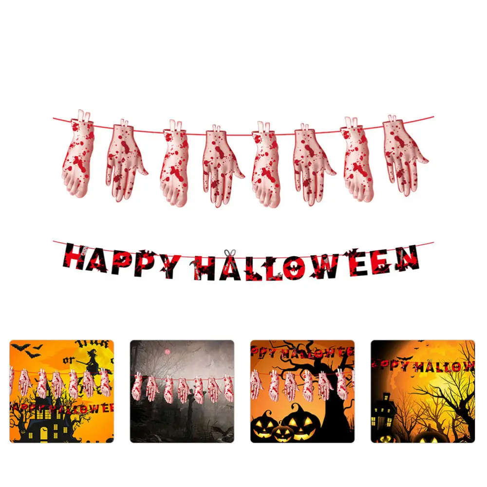 

2Sets Funny Unique Hanging Flags Decorative String Flags Party Hanging Adornment