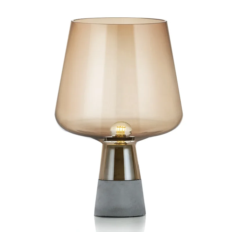 Простой стеклянный цементный Настольный светильник креативный Ретро лофт