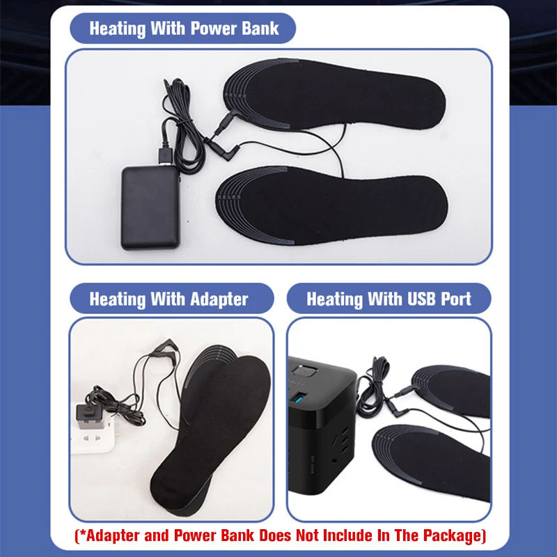 Инновационные Подогреваемые через USB стельки для обуви подогреватель ног