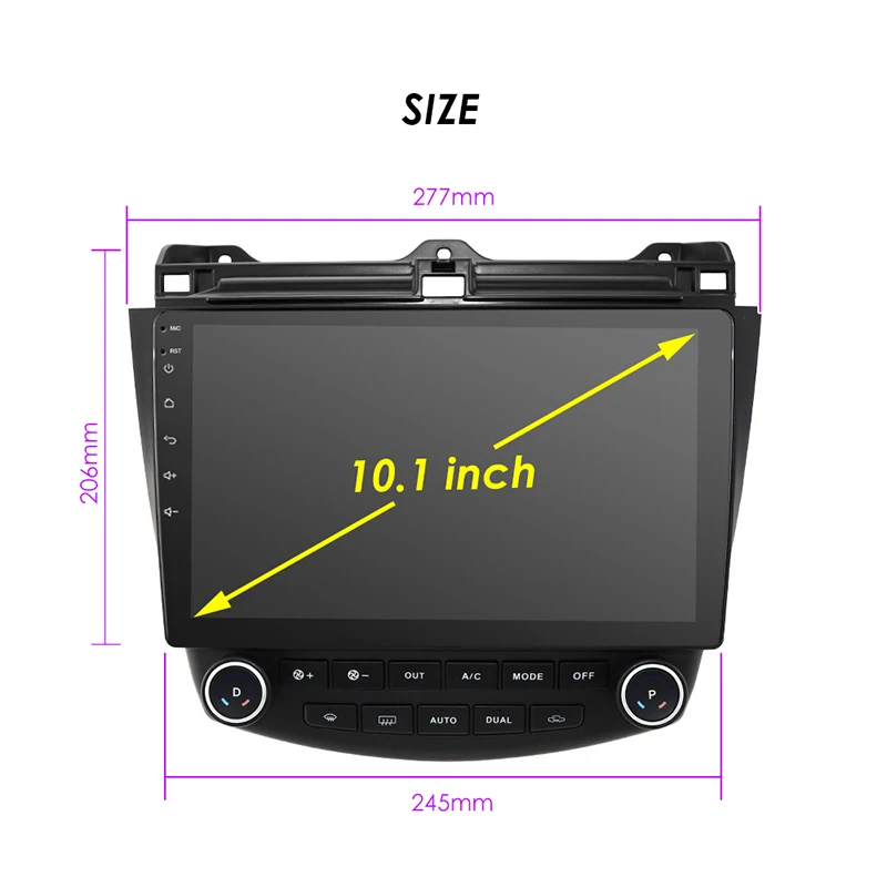 Автомагнитола на Android 9 12 для Honda Accord 7 2003-2007 10 1 дюйма GPS без DVD | Автомобили и