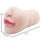 Реалистичная Глубокая глотка Мужской мастурбатор силиконовые секс-игрушки для мужчин искусственная вагина рот анал эротический оральный секс-игрушки для взрослых