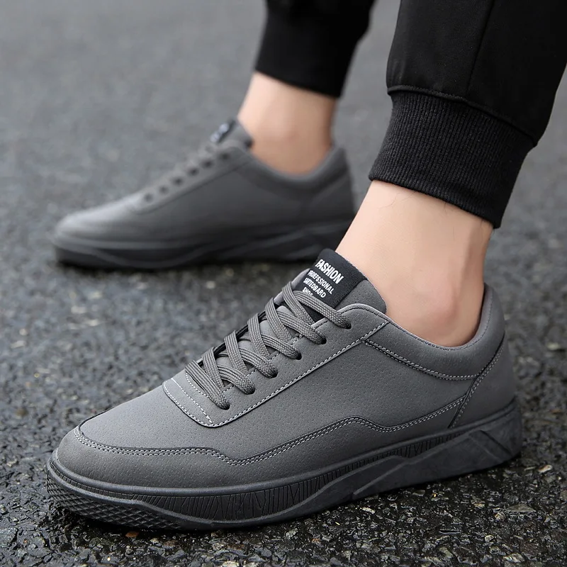 2018 брендовая мужская повседневная кожаная обувь для скейтбординга модные