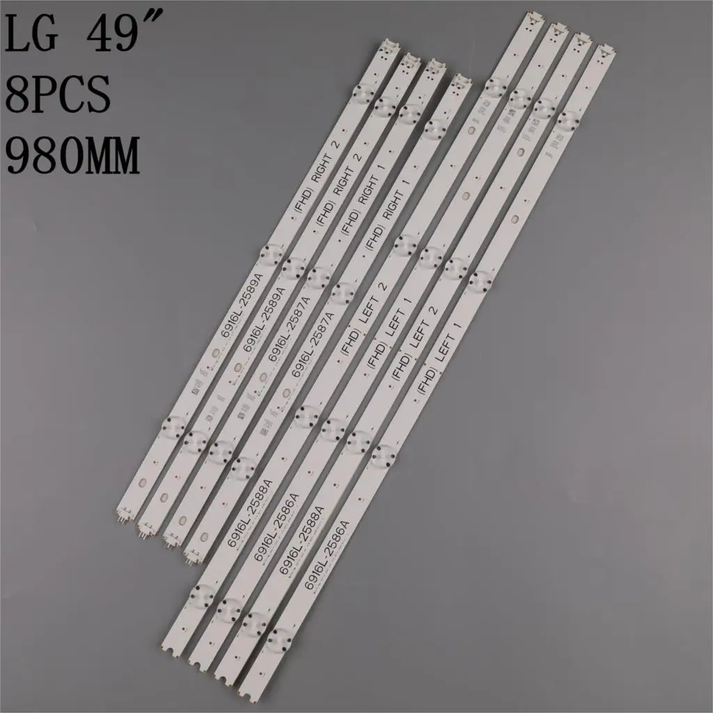 

TV LED Array Bars For LG 49LH615V 49LH630V 49LH615V-ZE 49LH630V-ZJ 49LH6420-NE LED Backlight Strips Matrix LED Lamps Lens Bands