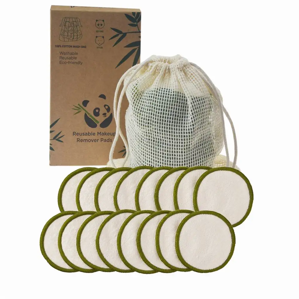 

Reusable Makeup Remover Pads 8/16pcs with Washable Laundry Bag and Storage Box Cotton Pads for Lotion Foundation Lipstick Tools