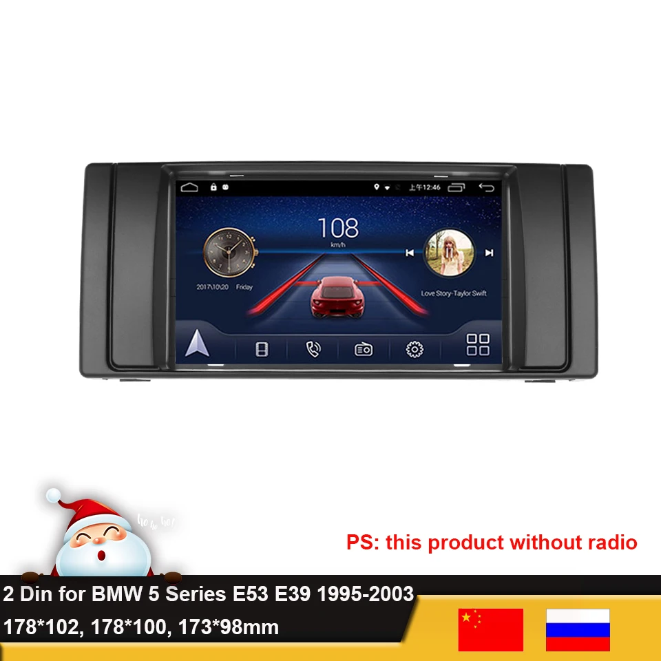 

Double Din Car Radio Fascia For BMW X5 E53 5 E39 1995-2003 DVD Stereo Radio Frame Panel Mount Dash Installation Trim Kit Bezel