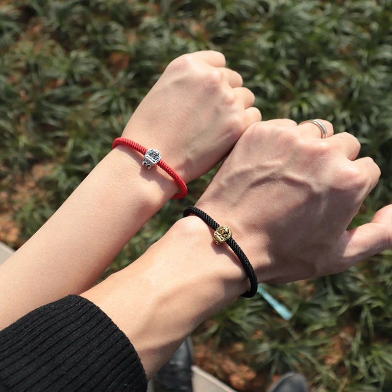 Ювелирные изделия Note 2021 2 шт./компл. браслет для влюбленных на удачу с красным