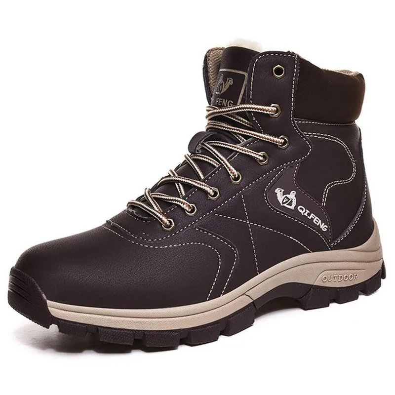 

Men Boots Winter Man Shoes Outdoor Ankle Boots Men Snow Boots Plush Keep Warm Men Footwear Lace-Up Casual Trendy Hunting Boots