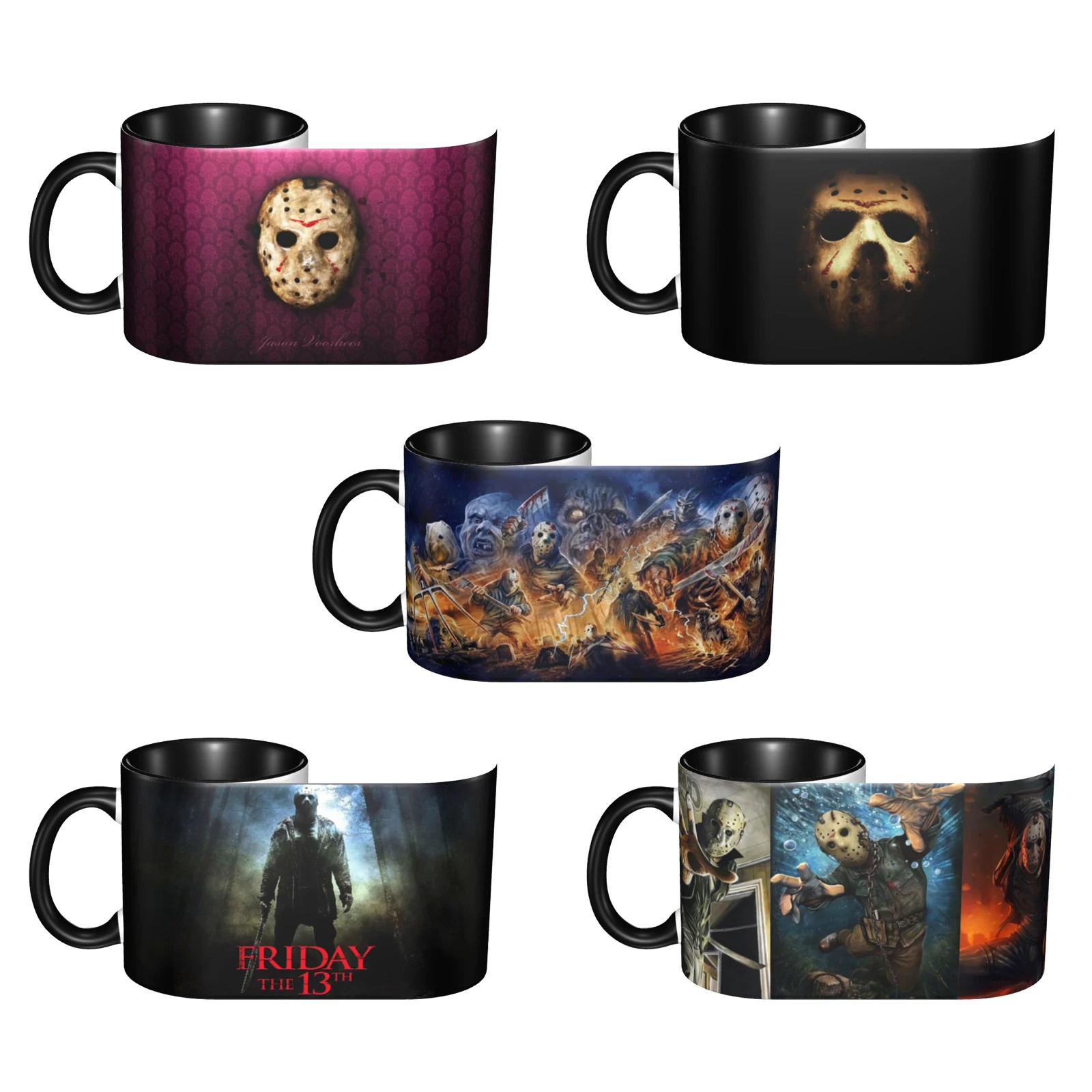 

Horror Movie Friday The 13th Jason Voorhees 11 OZ Ceramic Coffee Mug with Handle Tea Cup for Cocoa Milk Cereal Drinks Mug
