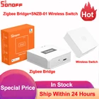 Sonoff Zigbee Bridge умный дом Zigbee Hub SNZB-01 Zigbee Беспроводной сенсорный смарт-переключатель через приложение Ewelink связь с wi-fi-устройствами