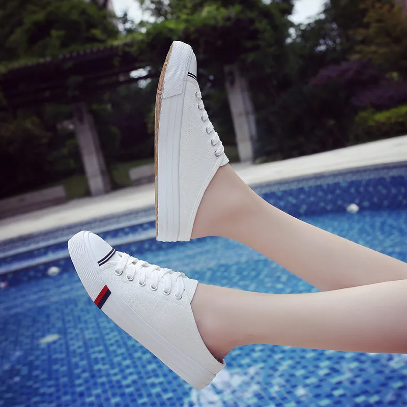 Кеды женские с вулканизированной подошвой повседневные холщовые лоферы без