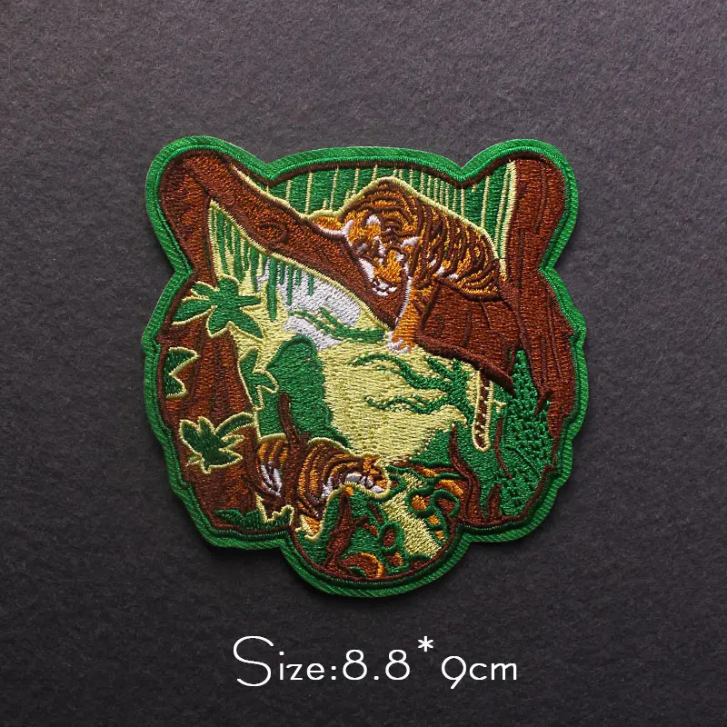 Нашивки с вышивкой в виде дикой природы нашивки гор для одежды приключений
