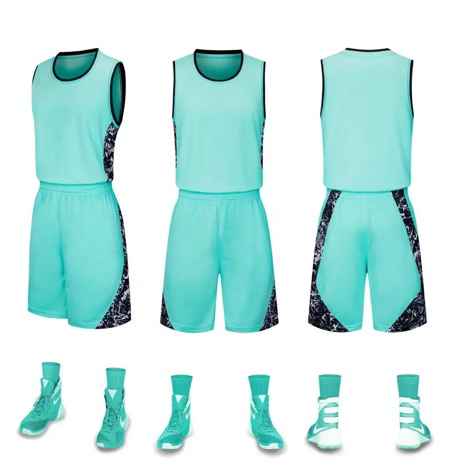 light green Мужской и женский спортивный костюм с мячом, баскетбольная одежда, впитывающая пот, дышащая и быстросохнущая, может быть настроена - Цвет: light green
