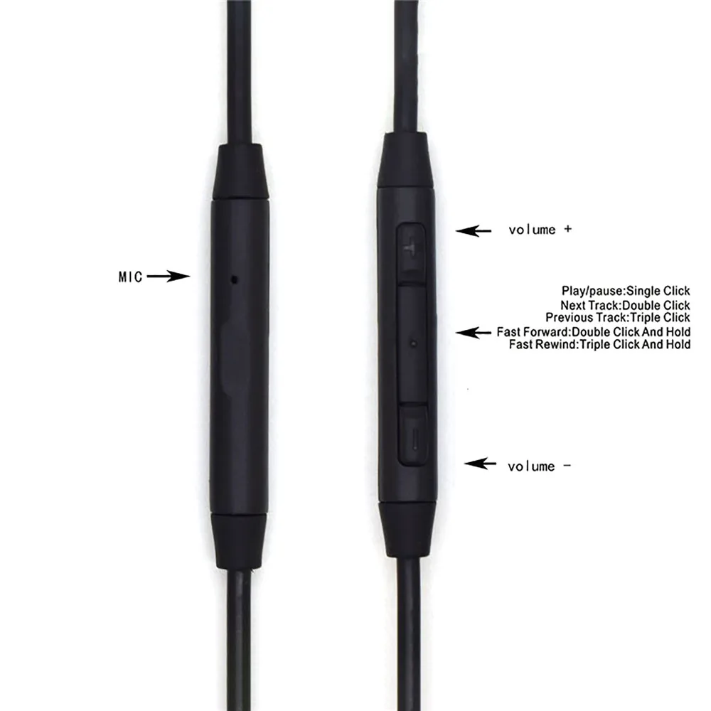 Аудиокабель проводной с дистанционным управлением громкостью и микрофоном для